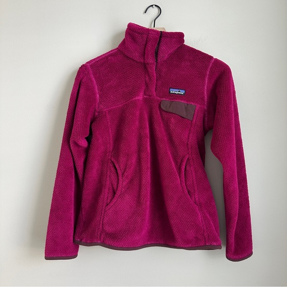 Patagonia Women’s Synchilla Snap-T Fleece Pullover Pink Small - Picture 1 of 6